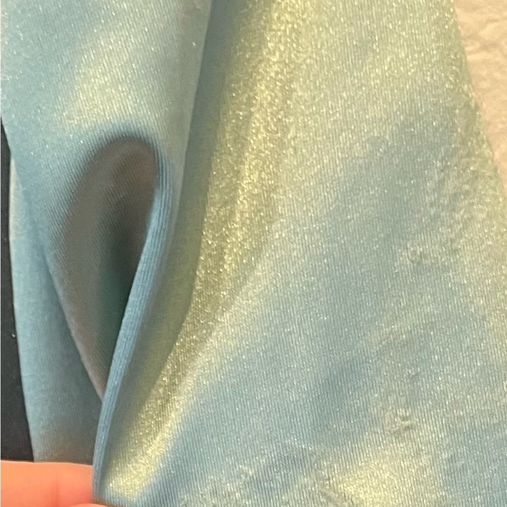 Satin Tie-Front Blouse in Green willow and root - Picture 6 of 6